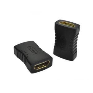 19 pin hona HDMI till hona HDMI adapter, svart