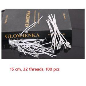 Candle Wicks Pack Sustainers Cotton Core 15cm, 100st