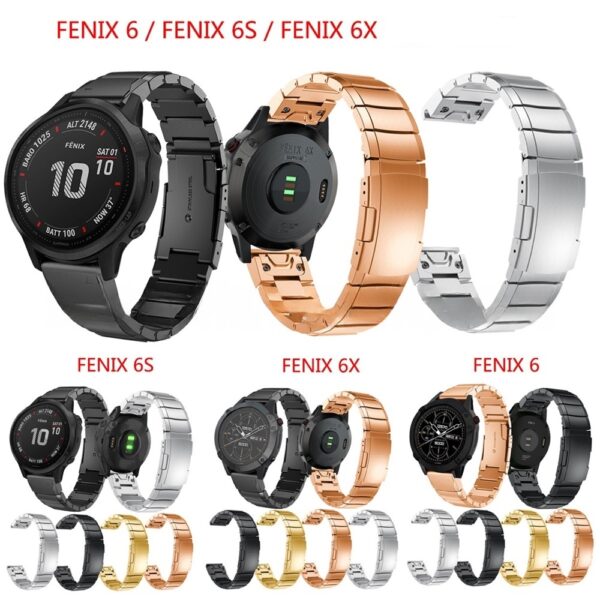 armband stål Garmin Fenix 6X/fenix 6s/fenix 6