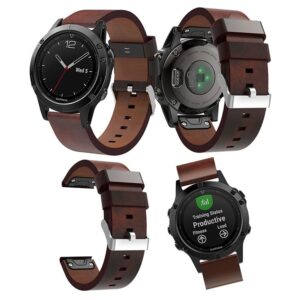 armband läder Garmin Fenix 7/6/5 22mm