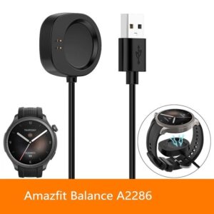 USB laddare ersättningskabel 100 cm för Amazfit Balance A2286