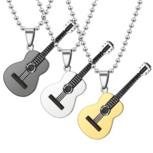 Love Strumming My Heart Guitar Pendant Halsband – ett musikaliskt pars fashionabla skatt