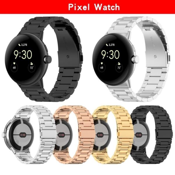 Armband i rostfritt stål kompatibelt med Google Pixel Watch Series 3 (45mm)