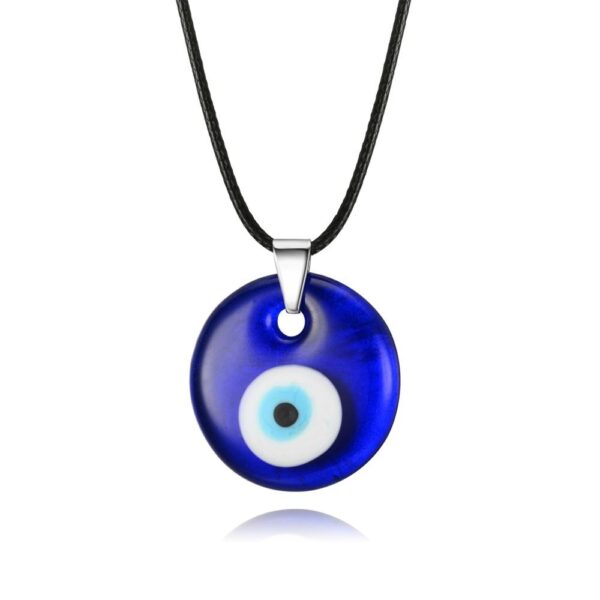 Turkish Blue Evil Eye Protection Amuletthalsband – Good Luck Charm Pendent, Sterling Silver 925 Smycken för Kvinnor Män Present