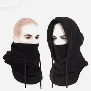 Vindtät cykelhuvudbonad i fleece – förtjockad polarfleece varm vinterhatt med mask