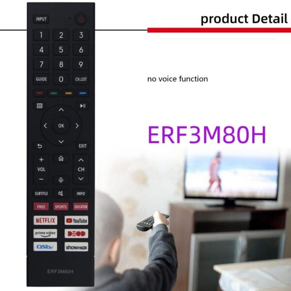 fjärrkontroll ersättning remote för Hisense ERF3G80H E M Y F L I J ERF3W80H ERF3A80