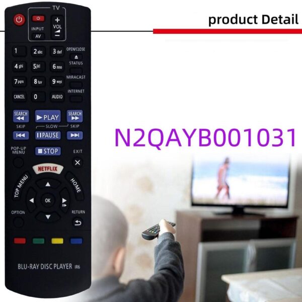 fjärrkontroll ersättning remote för Panasonic DVD N2QAYB001030 N2QAYB001031