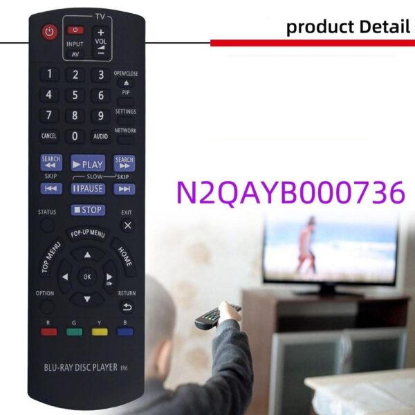 fjärrkontroll ersättning remote för Panasonic DVD N2QAYB001077 000970 736 001147 1027