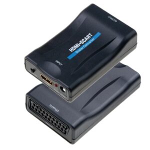 HDMI TILL SCART adapter omvandlare med USB sladd, 1080P