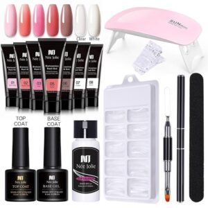 nail gel färg set nagelkit polygel kit