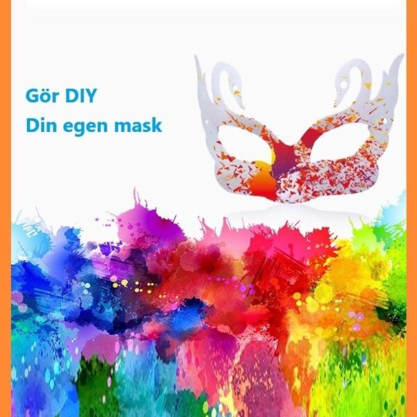 Mask diy måla ansiktsmask djurmask face masker maskerad för halloween cosplay fest masker kostym party 10st