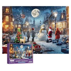 Jul adventskalender julkalender pussel julpussel 24 dagar nedräkningskalender julklappar barn Leksaker 1008st