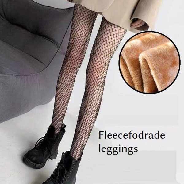 Fleece fodrade leggings damasker för dam varma scrunch yoga leggings