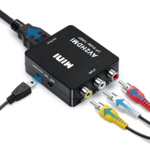 RCA till HDMI adapter / signalomvandlare svart vit